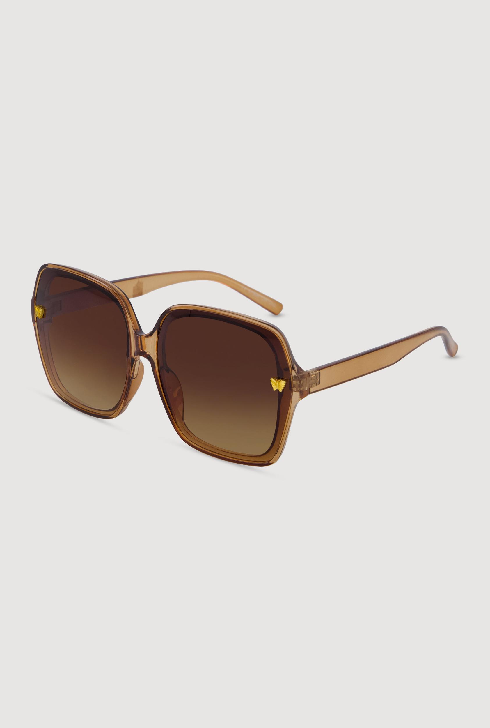 Metallic Butterfly Detail Ombre Lens Sunglasses Unisex Product Image