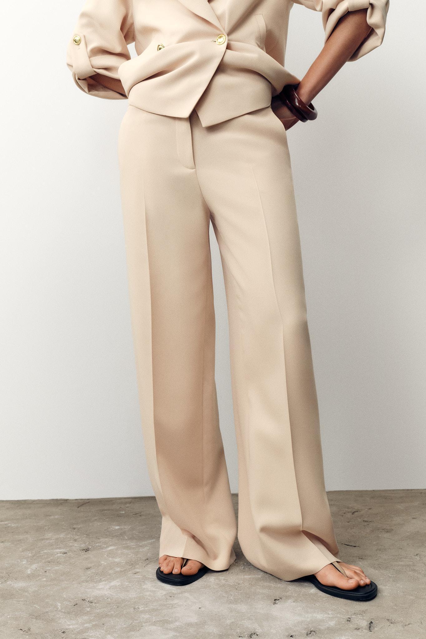 HIGH-WAISTED STRAIGHT LEG PANTS Product Image