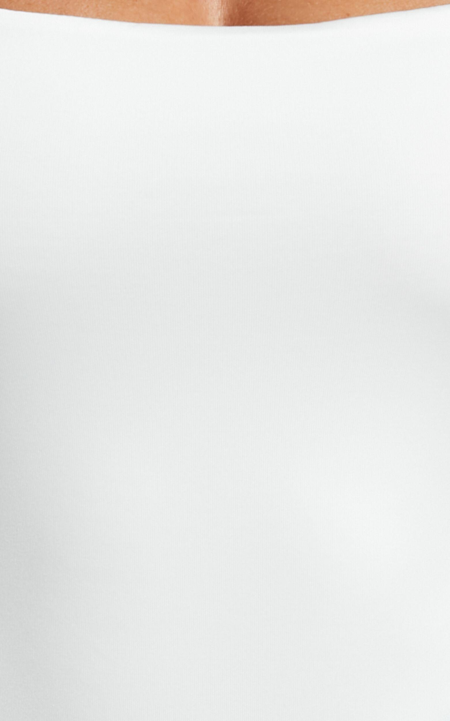 Nerine Bodysuit - Wide Strap Scoop Neck in White Product Image
