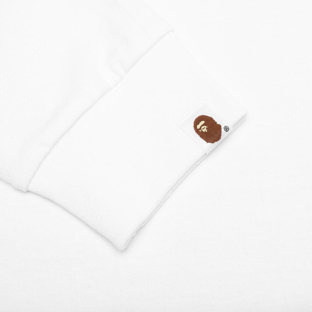 Abc Camo Bape Sta Logo L/S Tee - White/Green Male Product Image