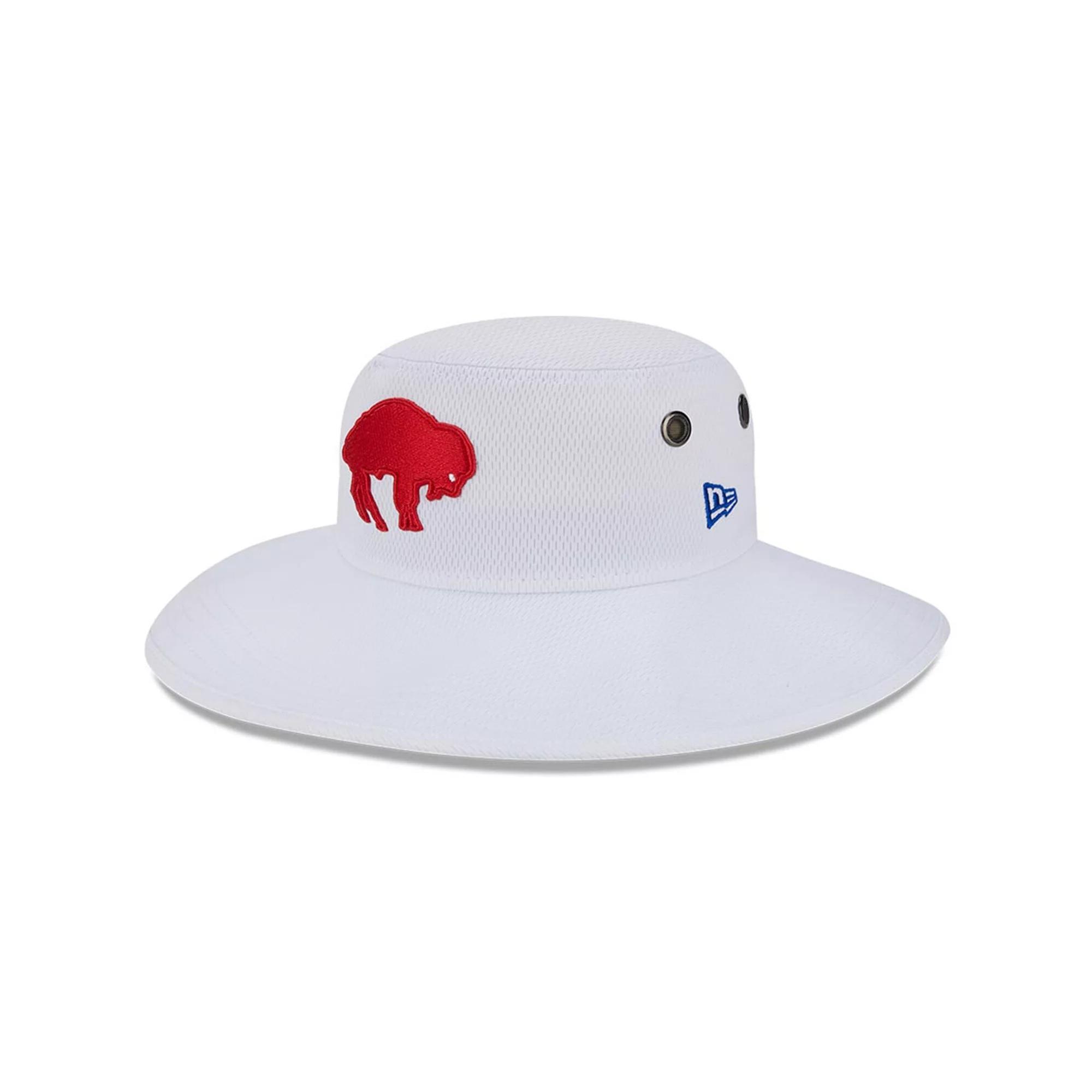 Mens New Era Buffalo Bills 2023 NFL Training Camp Throwback Panama Bucket Hat Product Image