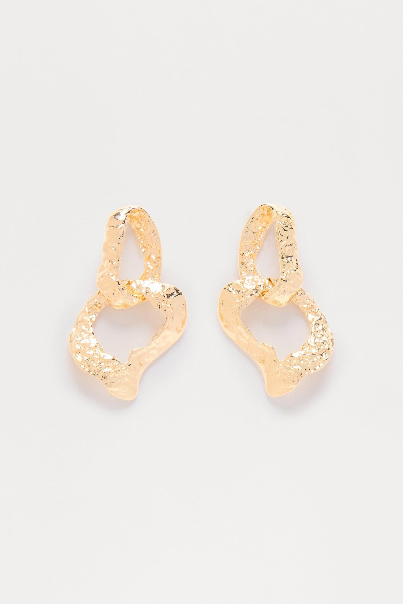Something Special Statement Drop Earrings - Gold Product Image