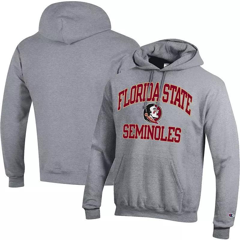 Men's Champion Heather Gray BYU Cougars High Motor Pullover Hoodie, Size: 2XL, Grey Product Image