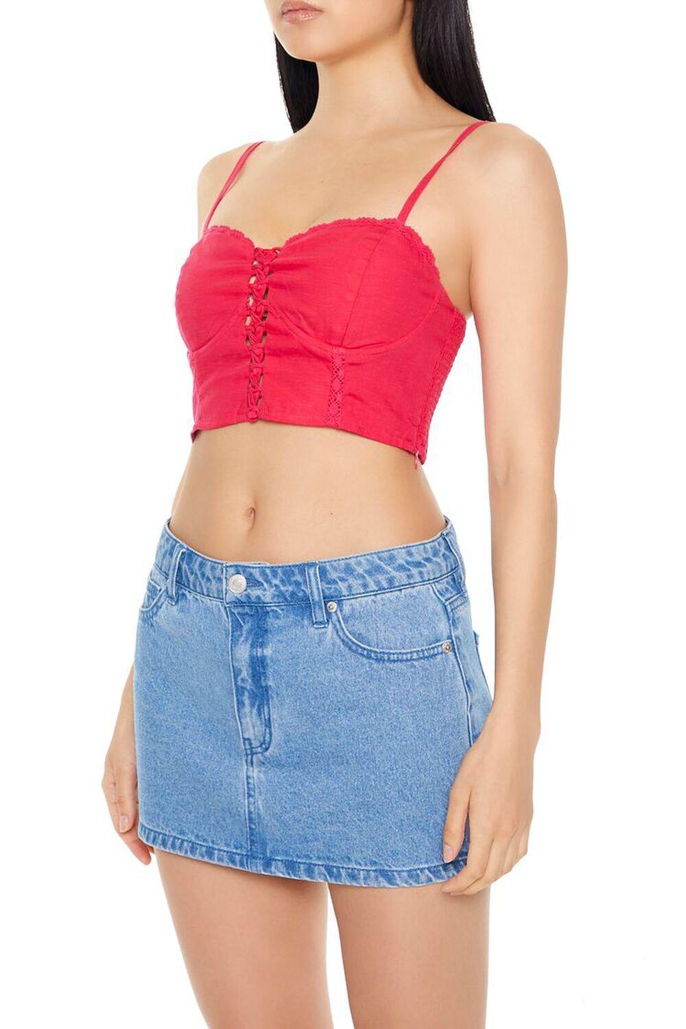 Crisscross Bustier Cropped Cami | Forever 21 Product Image