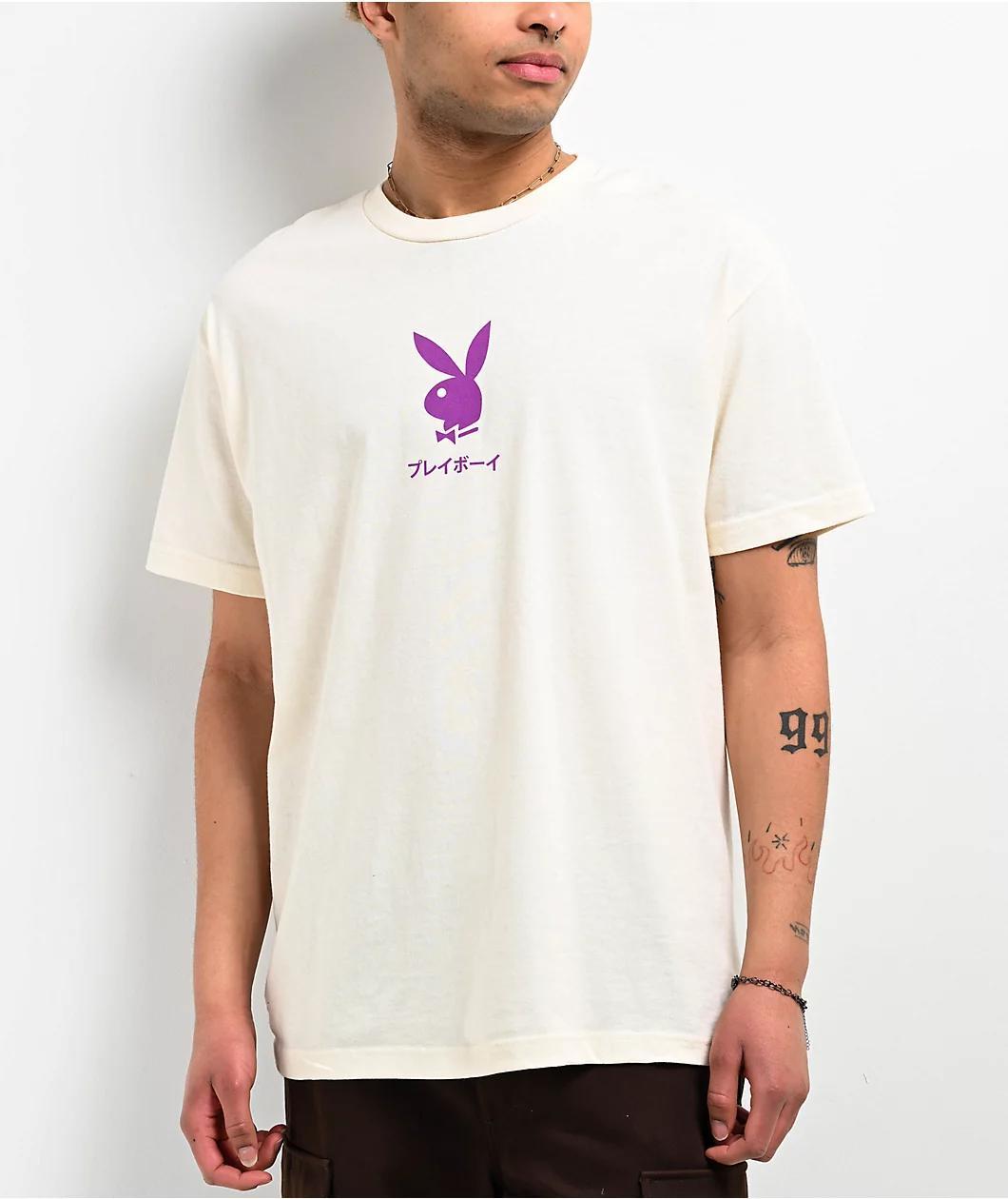 Color Bars x Playboy Ace Of Spades Cream T-Shirt Product Image