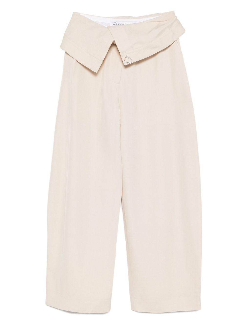 fold-over wide-leg trousers Product Image