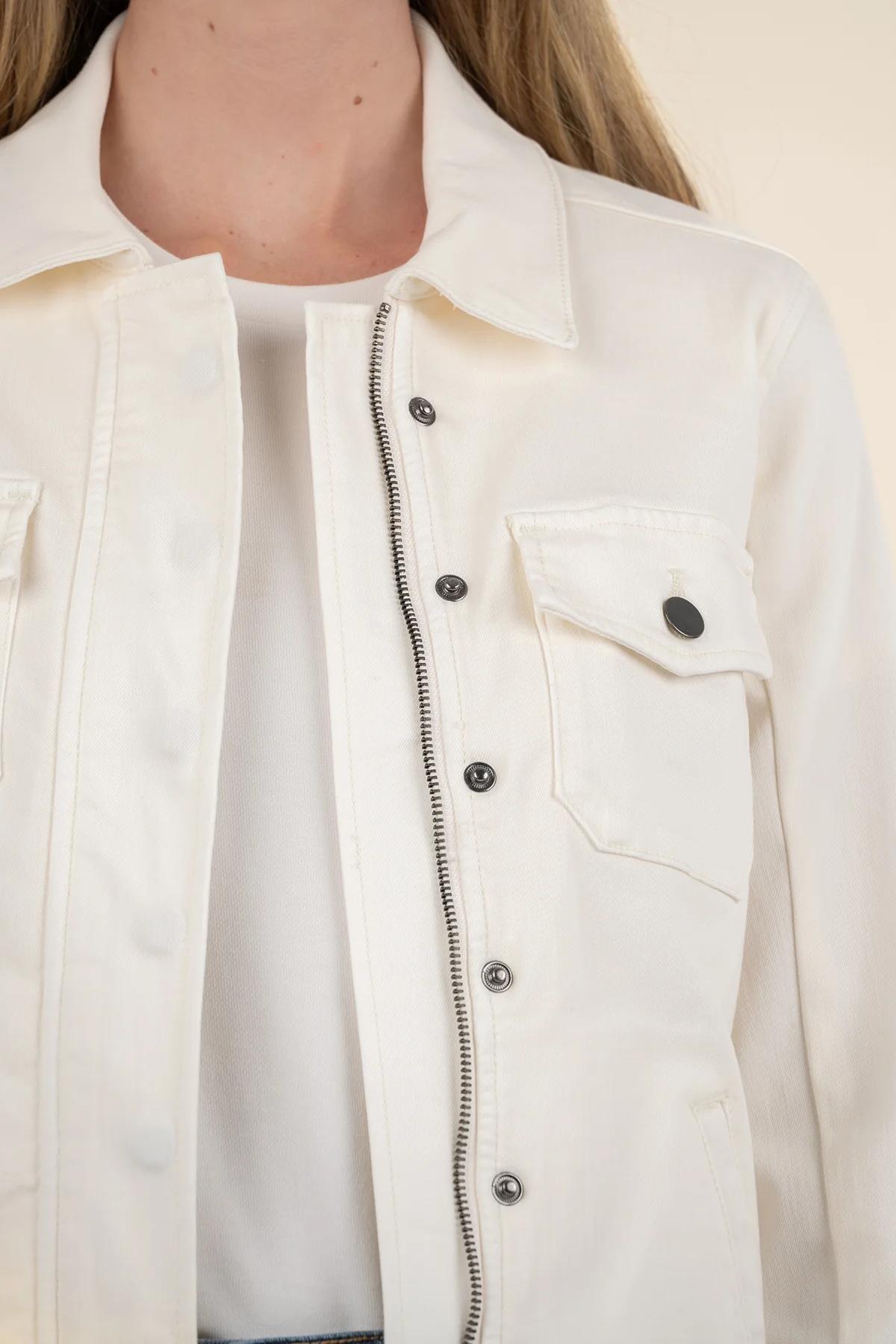 Amanda Boxy Jacket- Ecru Product Image