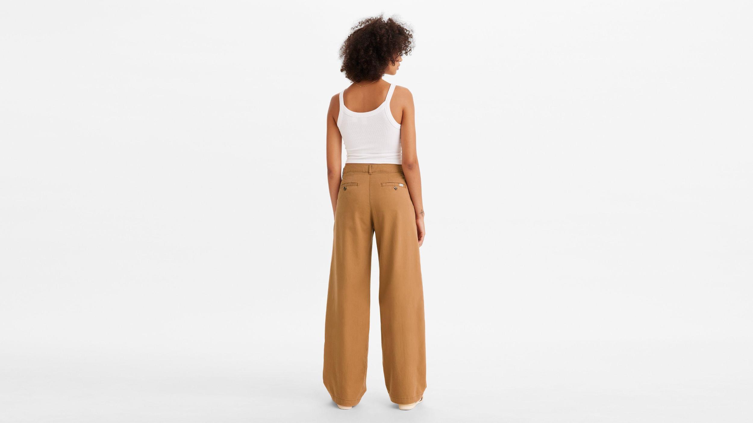 High Rise Pleated Baggy Trouser Pants Product Image