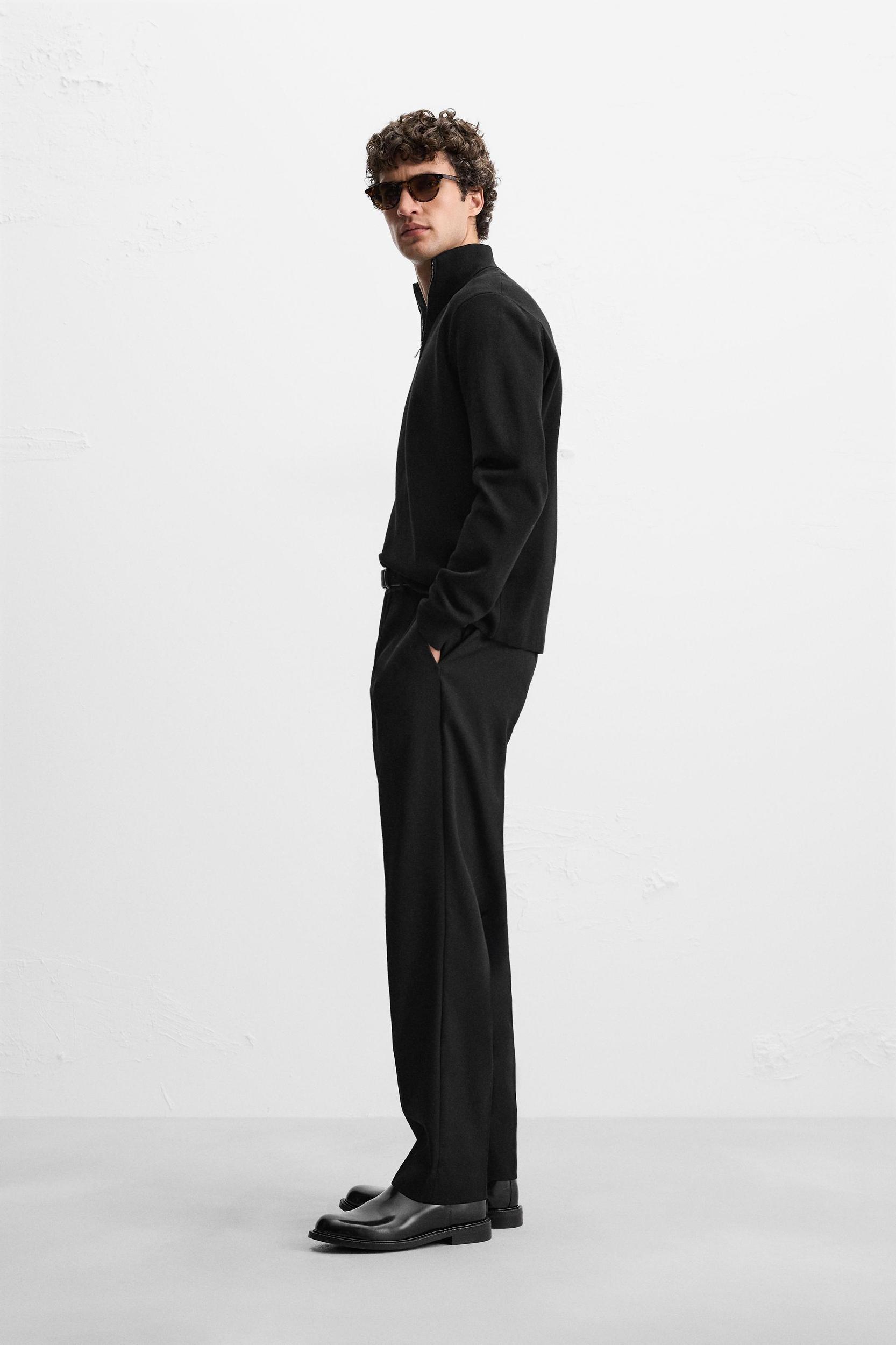 COTTON QUARTER-ZIP SWEATER Product Image