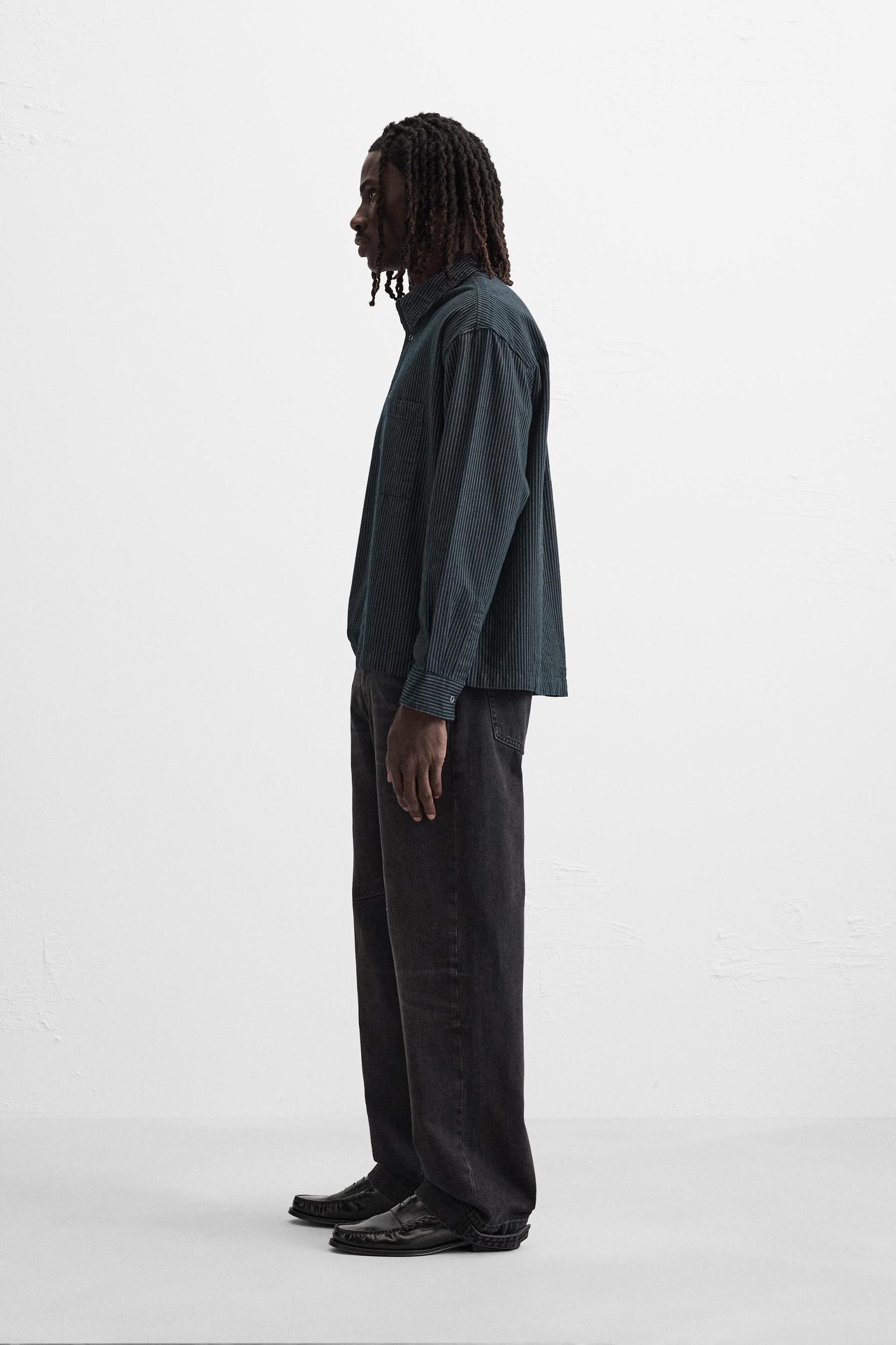 STRIPED DENIM SHIRT Product Image