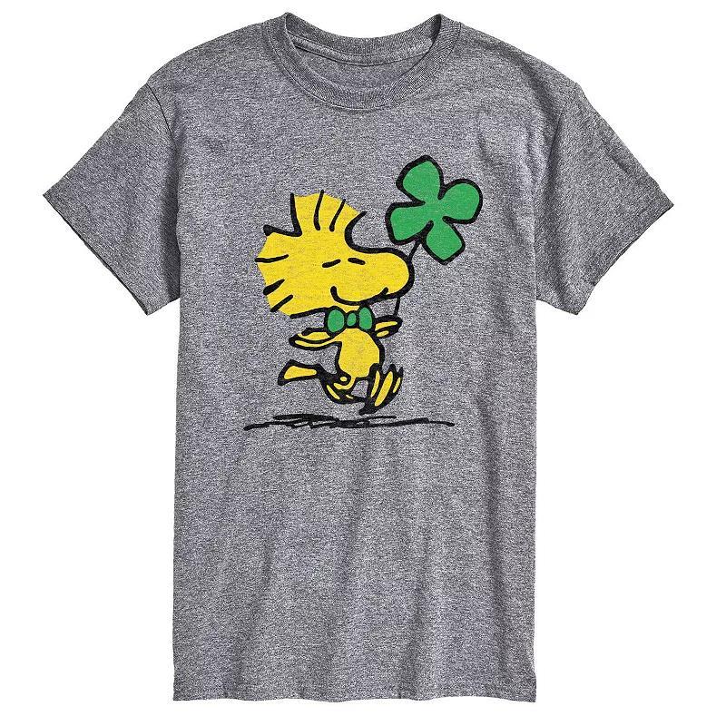 Big & Tall Peanuts Woodstock & Clover Graphic Tee, Mens Grey Gray Product Image