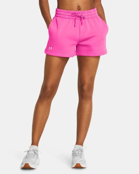 Women's Under Armour Rival Fleece Shorts, Size: Large, Black Navy Product Image