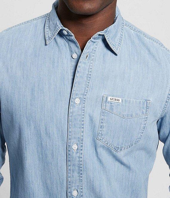 Guess Ronnie Long Sleeve Woven Shirt Product Image