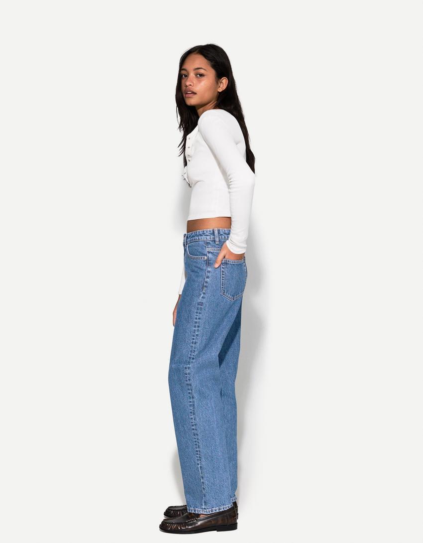 Straight wide-leg jeans Product Image