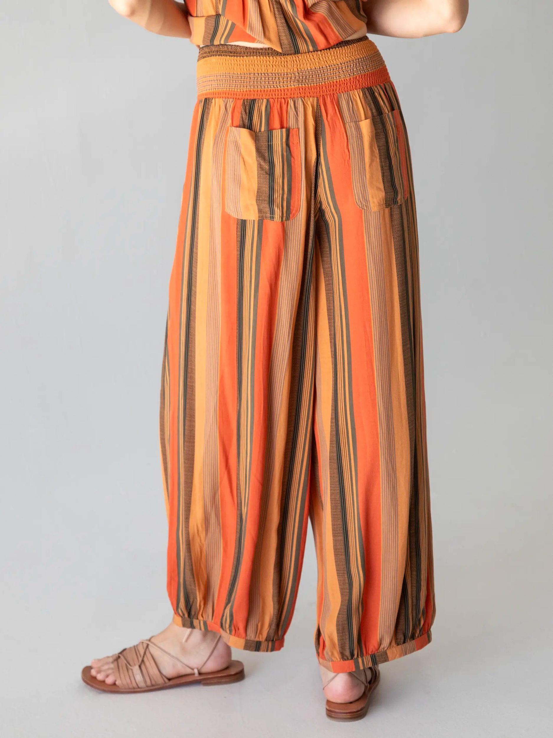 Around The Town Pant - Rust Stripes Product Image