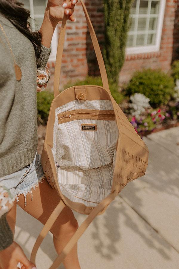 Boston Market Faux Leather Tote In Iced Mocha Product Image