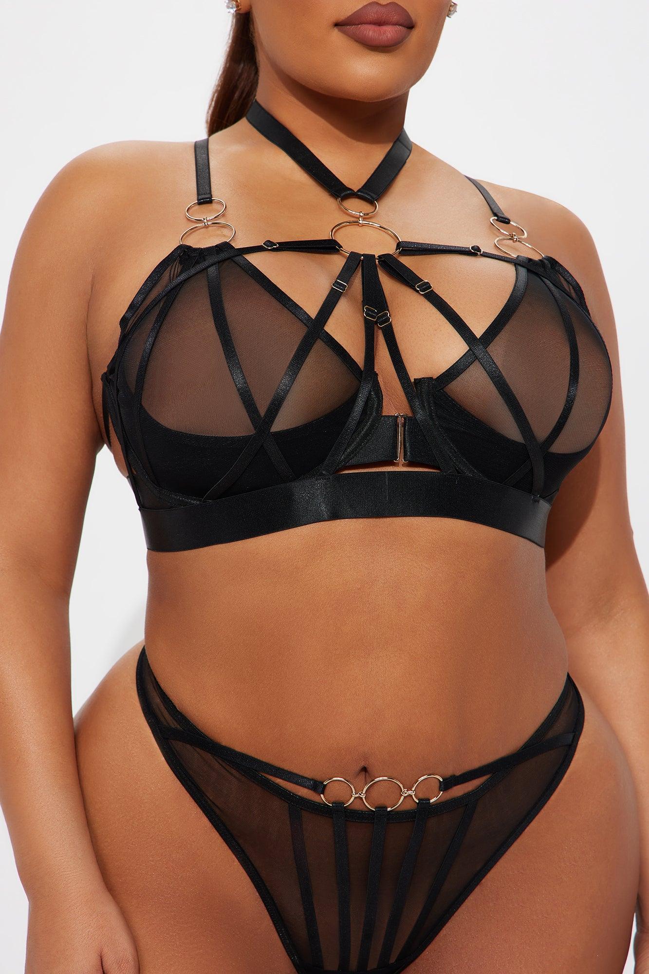 Katya Hardware Mesh Cutout 2 Piece Set - Black Product Image