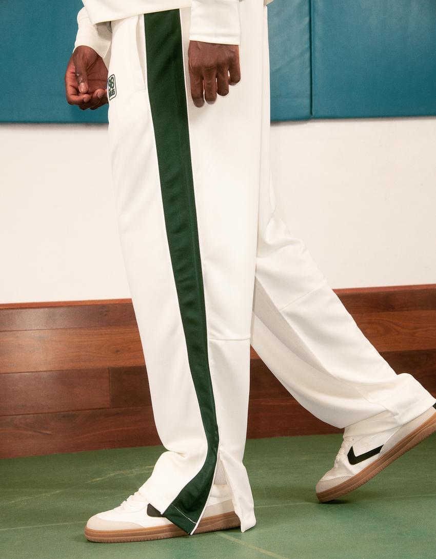 Embroidered technical pants Product Image