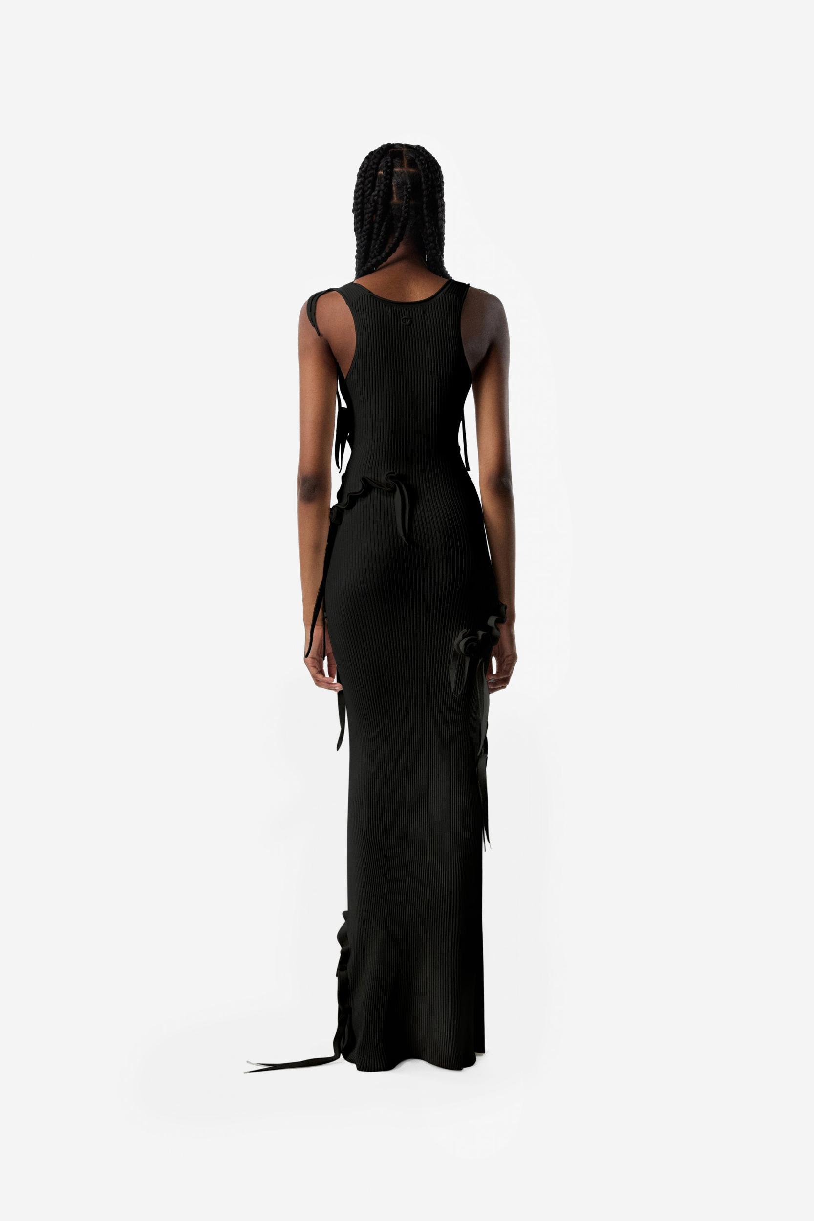 Knitted Ribbon Long Tank Dress Product Image