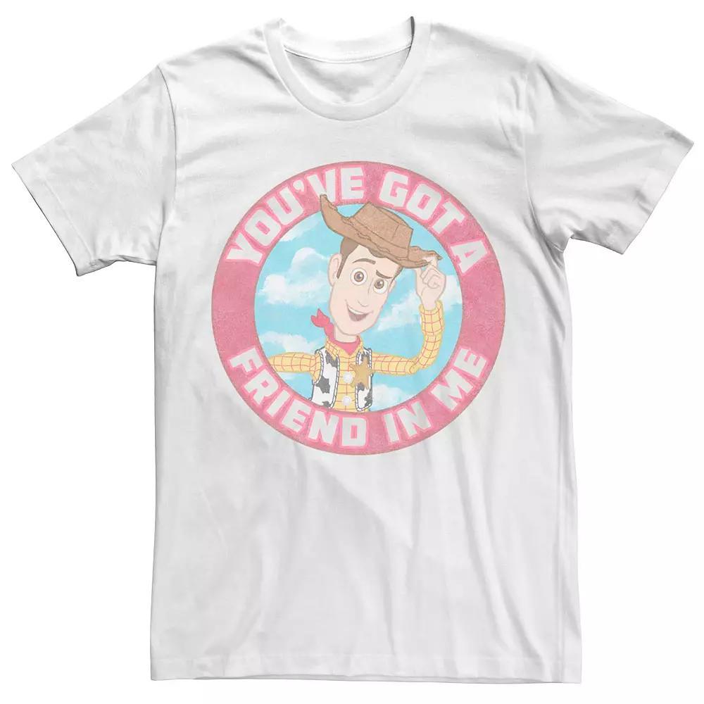 Men's Disney Pixar Toy Story Woody Friend In Me Logo Graphic Tee, Size: XXL, White Product Image
