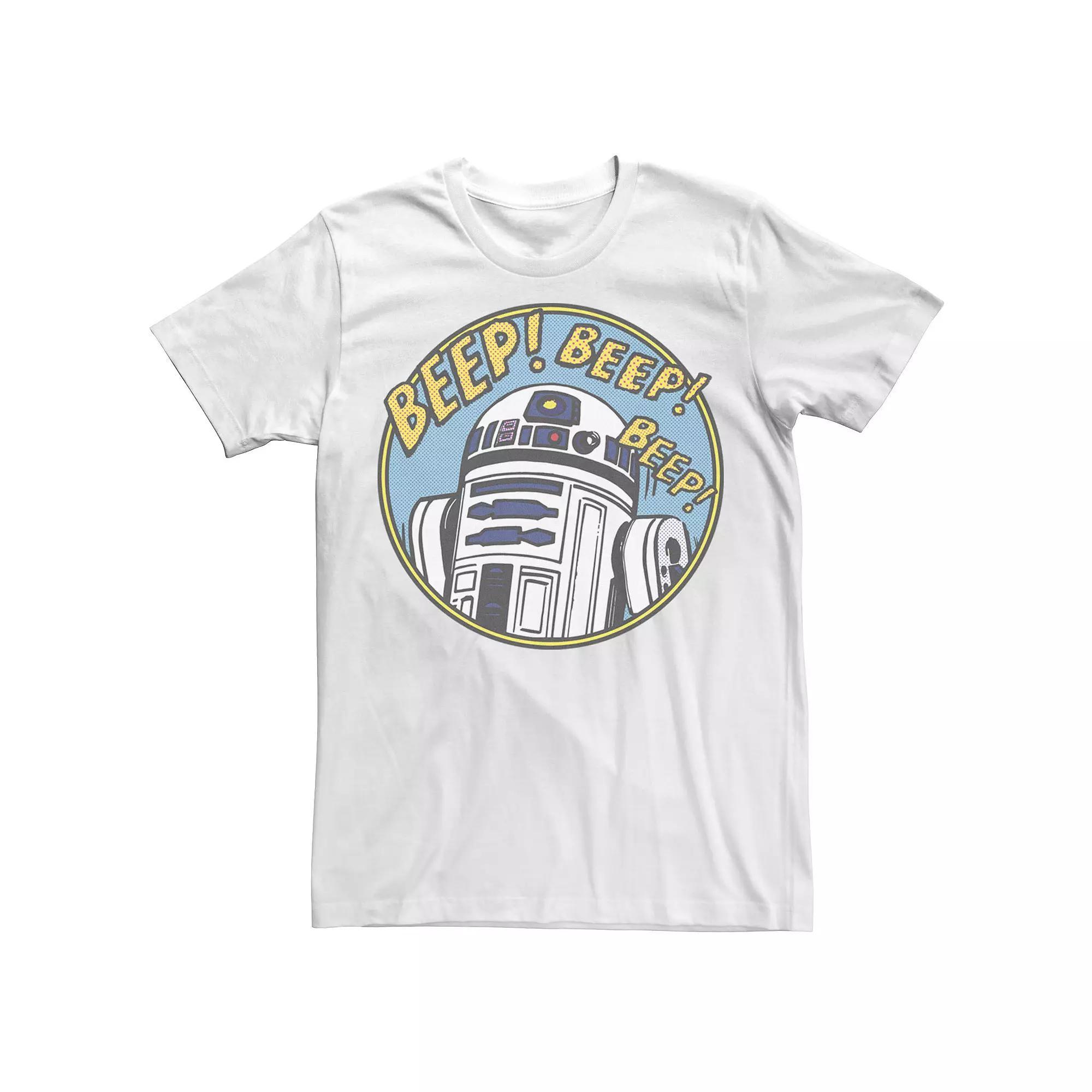 Men's Star Wars R2-D2 Bleep Bleep Bleep Tee, Size: Large, White Product Image