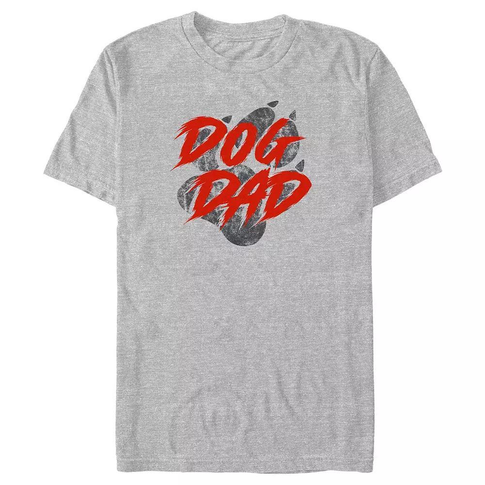 Big & Tall Dog Dad Graphic Tee, Men's, Size: 4XL Tall, Athletic Grey Product Image