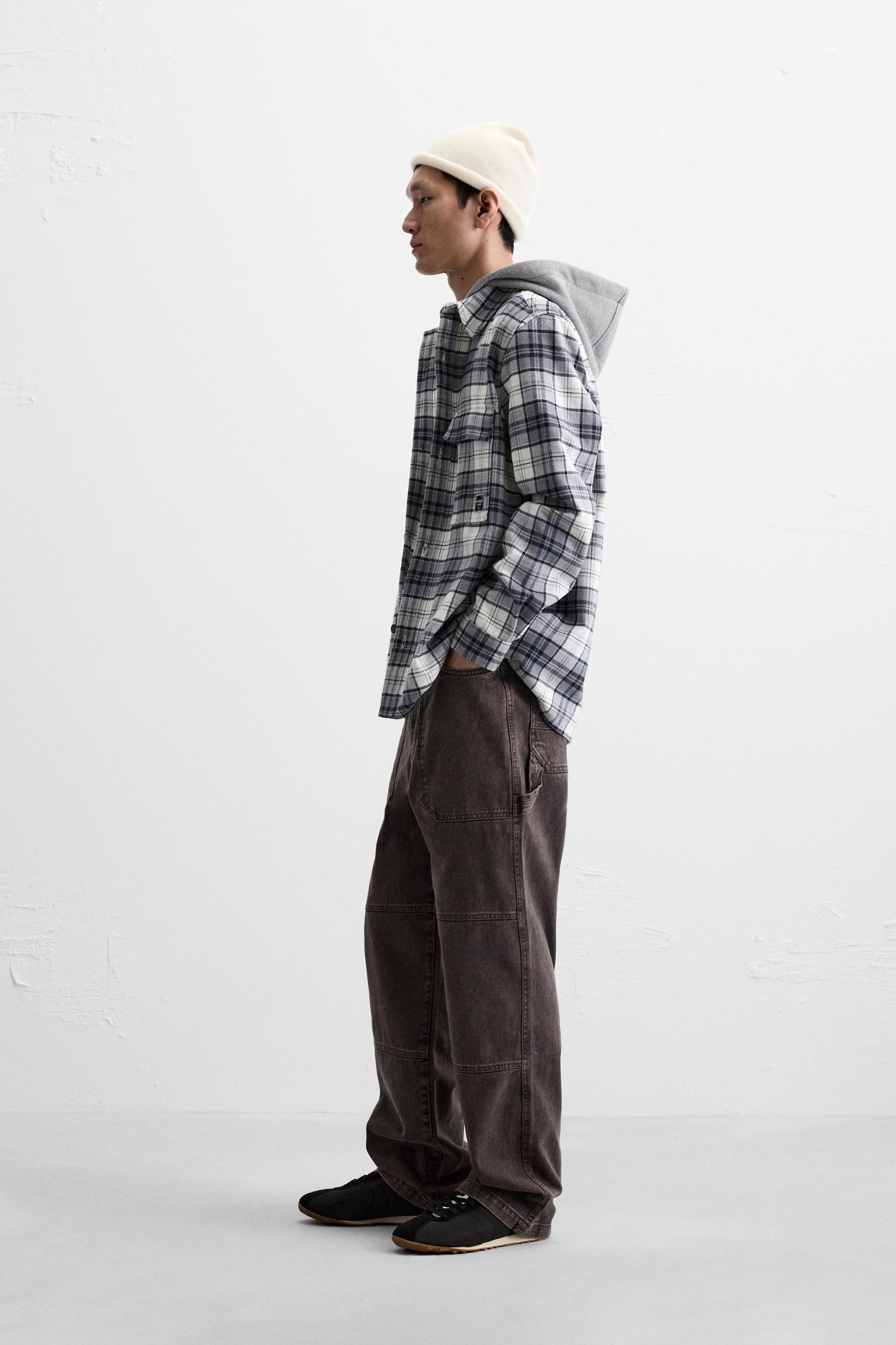 CONTRASTING HOODED OVERSHIRT Product Image