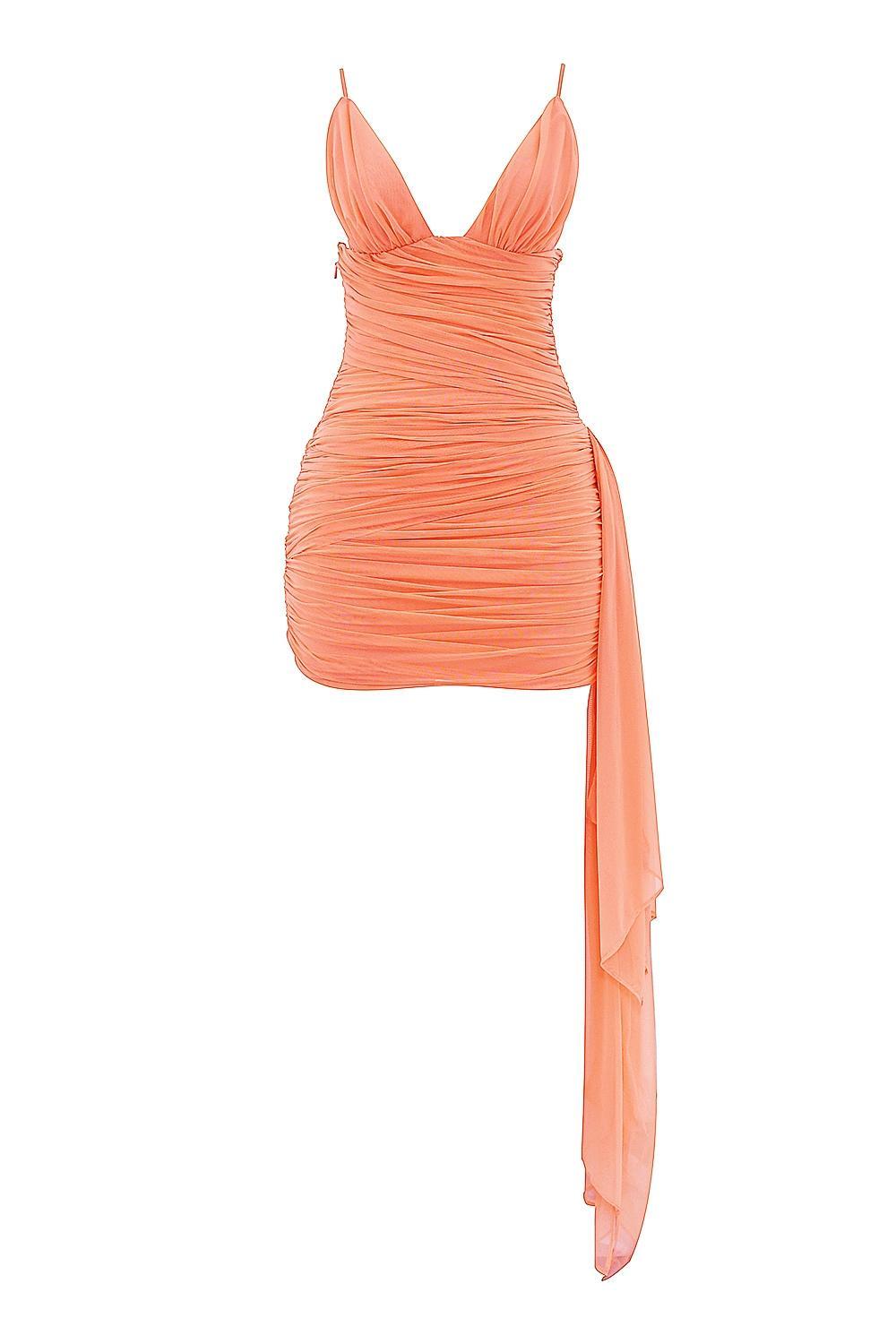 India Sorbet Gathered Mini Dress Product Image
