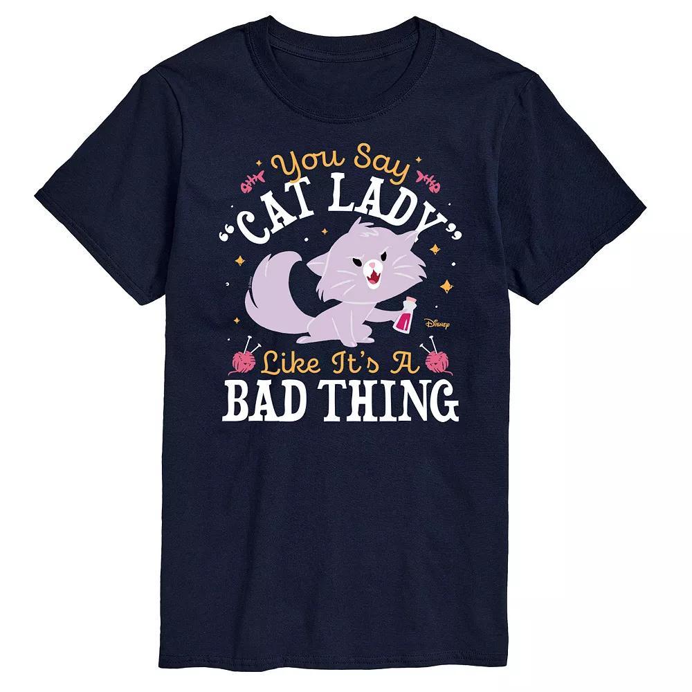 Disneys The Aristocats Mens Cat Lady Like Its a Bad Thing Graphic Tee Blue Product Image