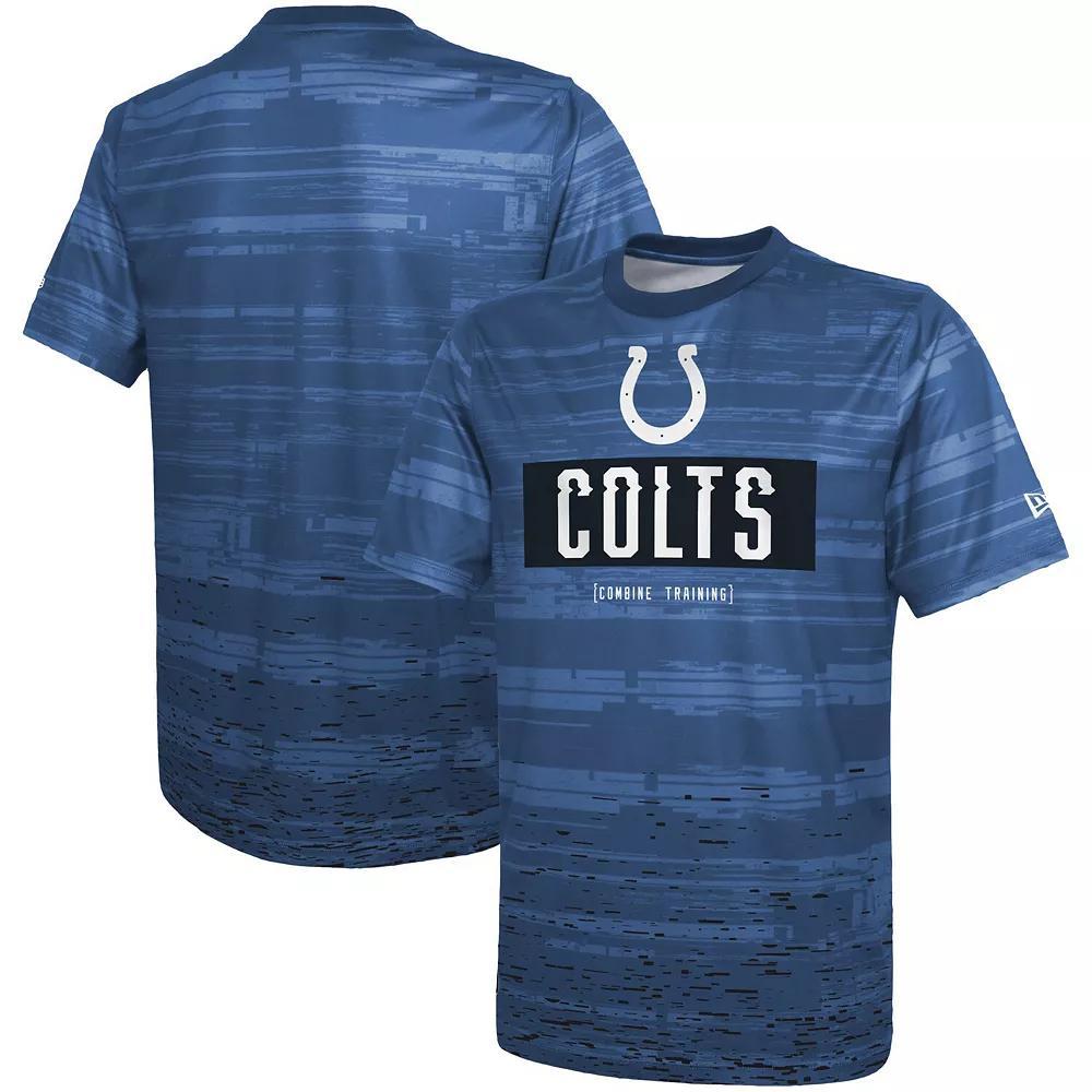 Men's New Era Royal Indianapolis Colts Combine Authentic Sweep T-Shirt, Size: Medium, Blue Product Image