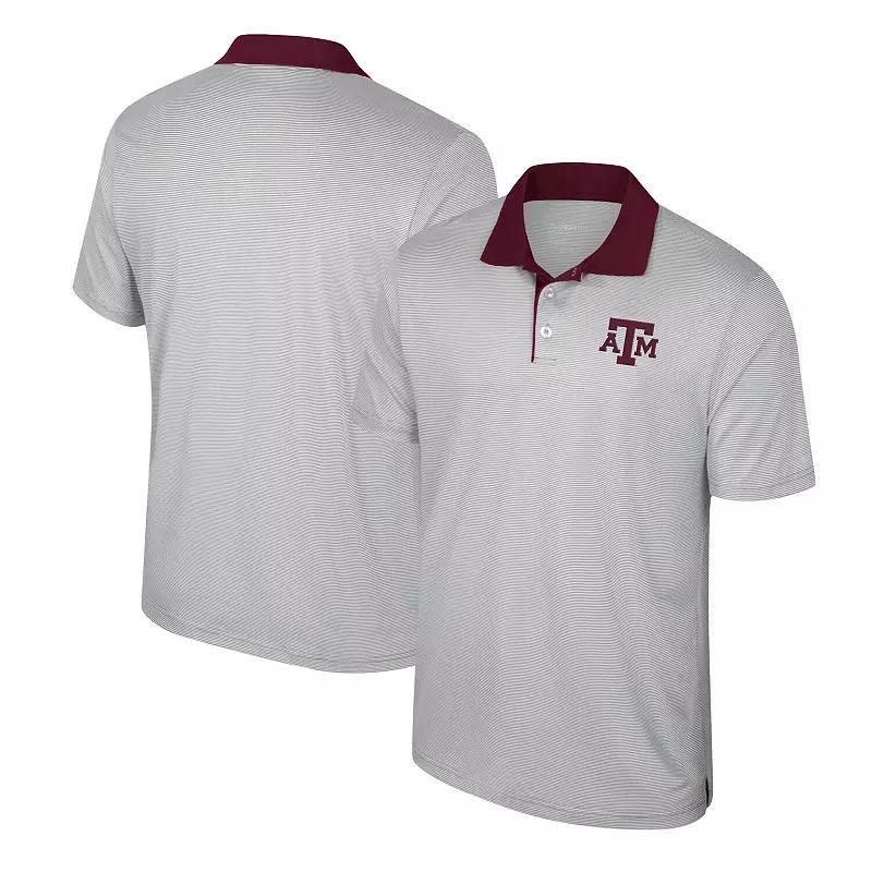 Men's Colosseum Gray Texas A&M Aggies Tuck Striped Polo, Size: XXL, Grey Product Image