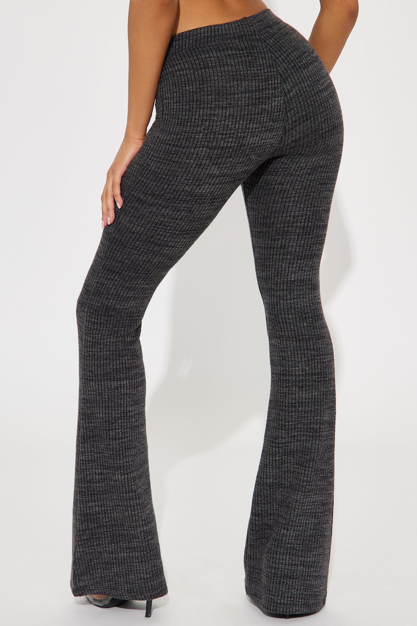 Comfort You Knit Flare Pant - Charcoal Product Image