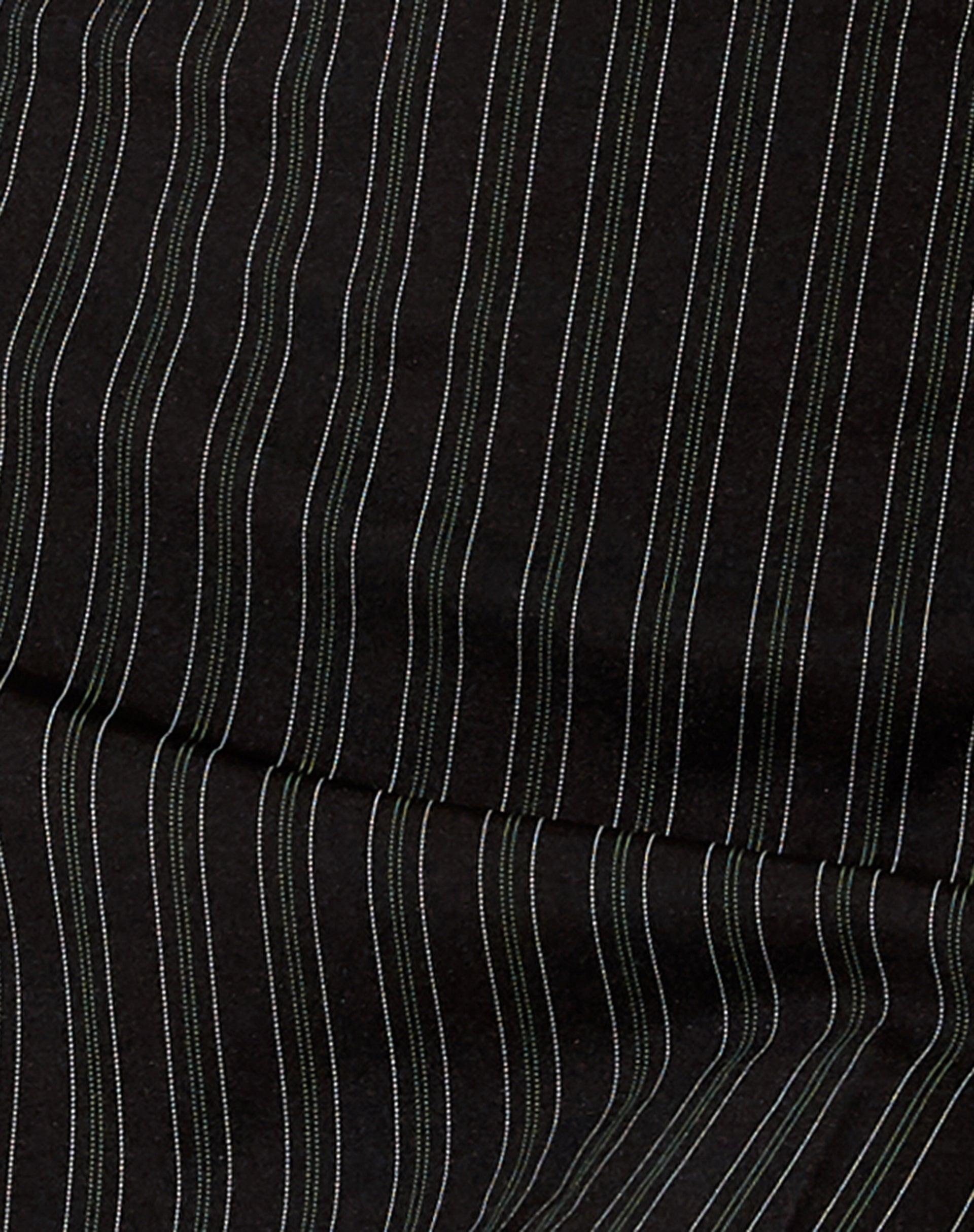 Ojjas Crop Top in Irregular Stripe Black Product Image