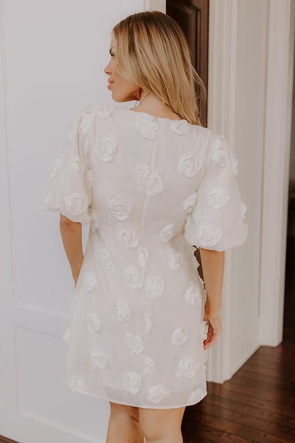 Dream Come True Applique Mini Dress in Cream Product Image