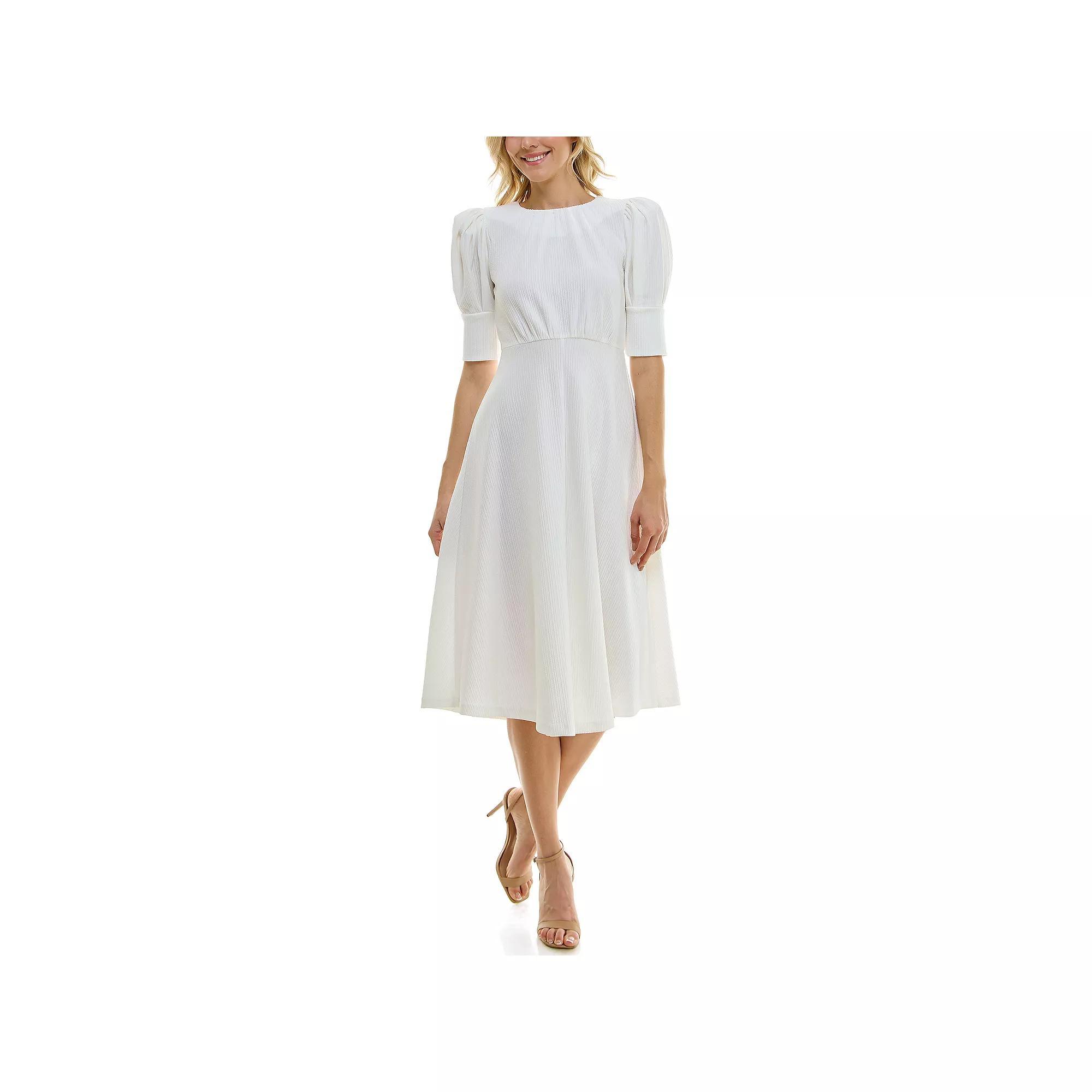Women's Bleecker 126 Ottoman Knit Midi Dress, Ivory Product Image