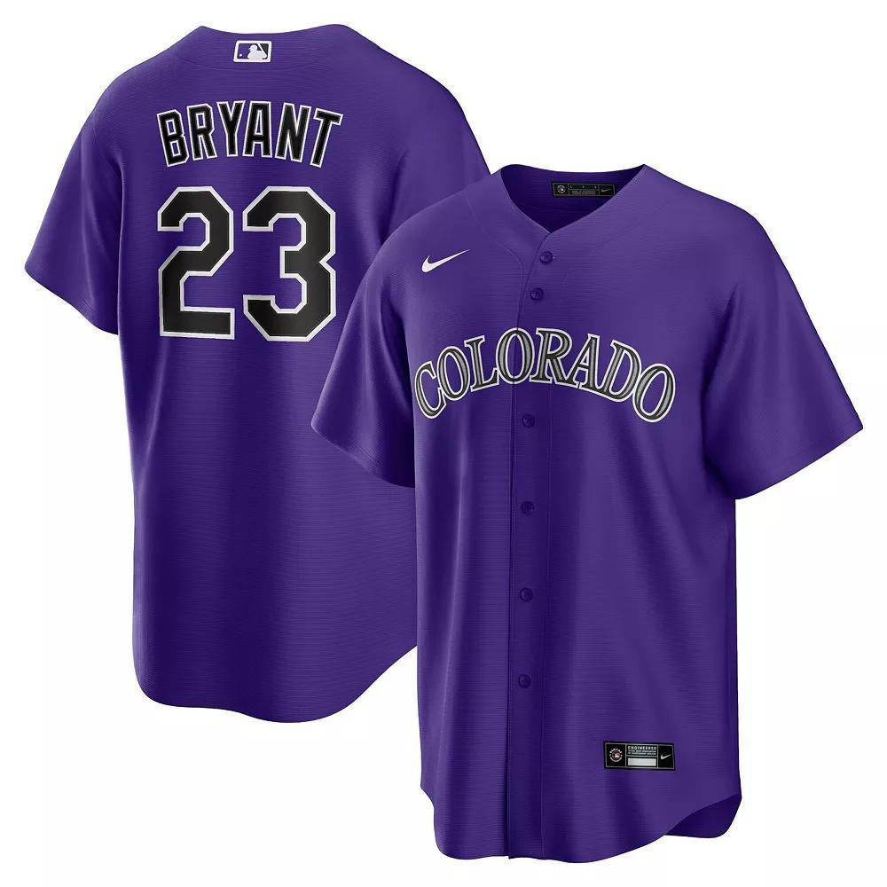 Men's Nike Kris Bryant Purple Colorado Rockies Alternate Replica Player Jersey, Size: Large Product Image