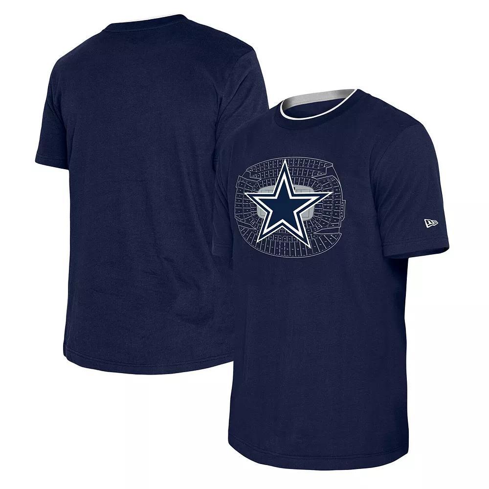 Men's New Era Navy Dallas Cowboys Stadium T-Shirt, Size: Small, Blue Product Image