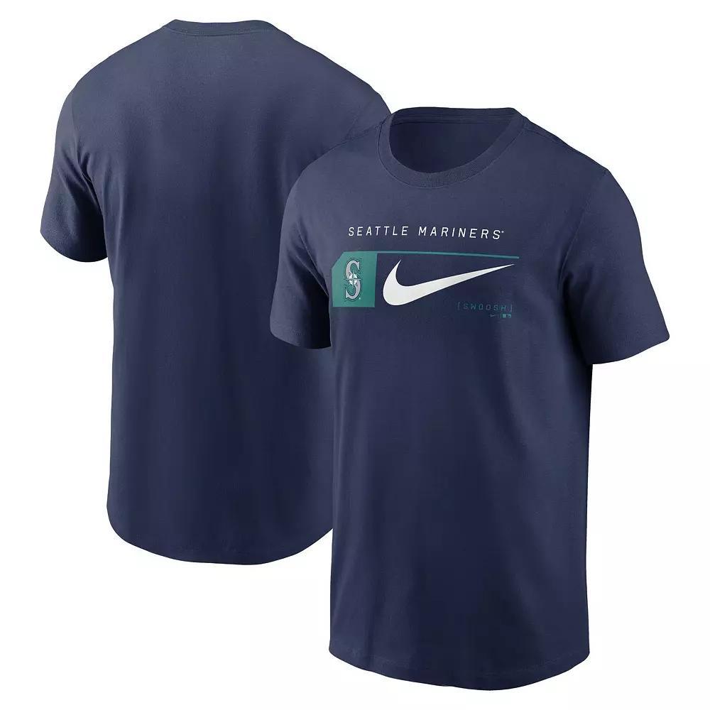 Men's Nike Navy Seattle Mariners Team Swoosh Lockup T-Shirt, Size: XL, Blue Product Image