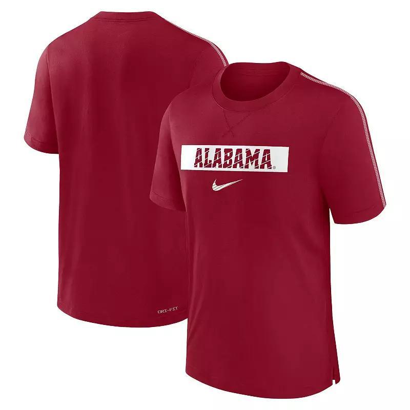 Men's Nike Heather Maroon Houston Texans Rewind Logo Tri-Blend T-Shirt, Size: Large, Red Product Image