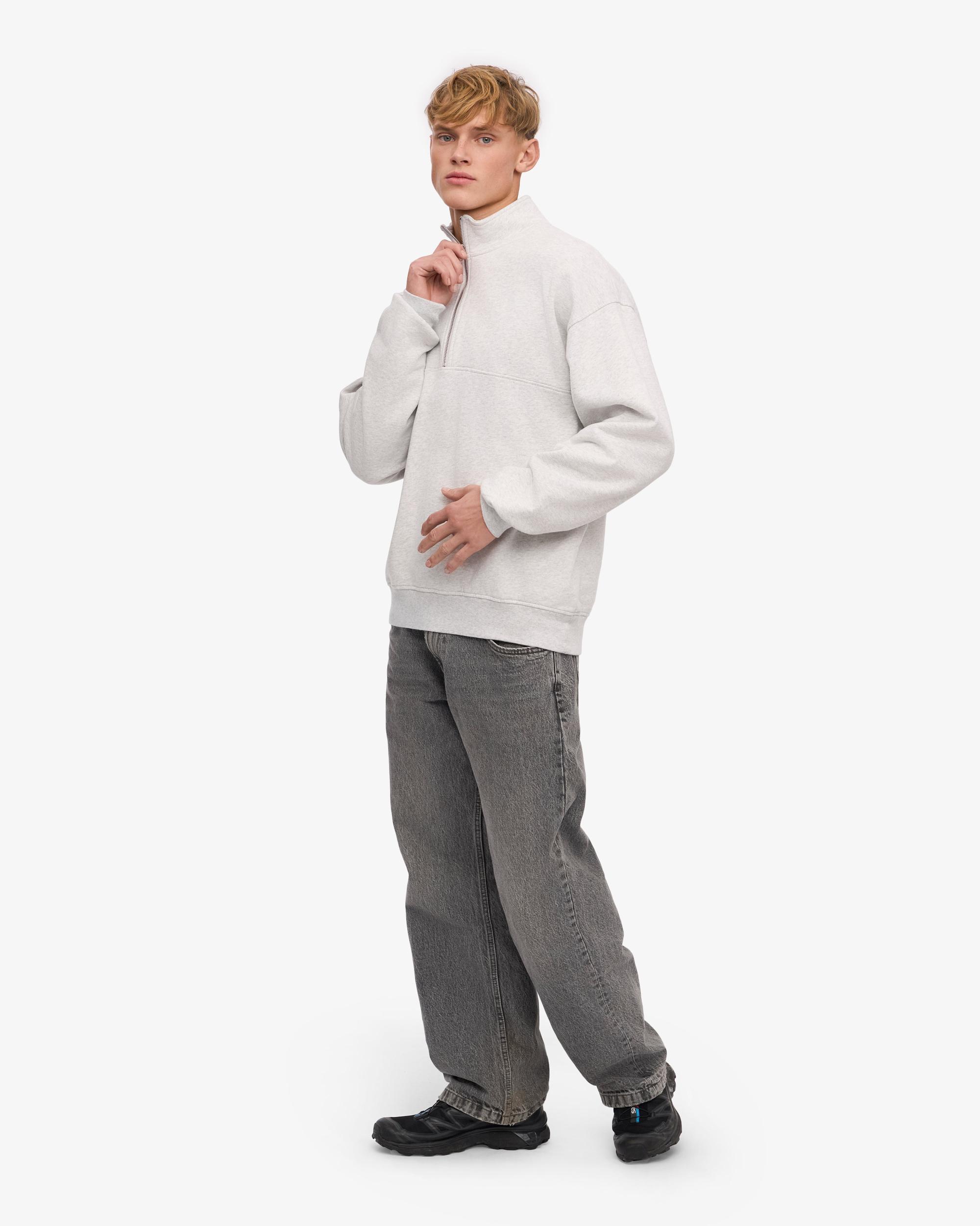 Organic Quarter Zip - Snow Melange Product Image
