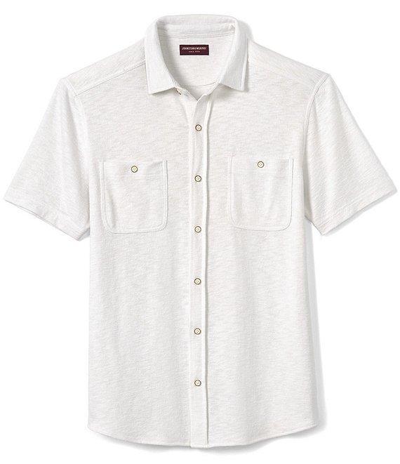 Johnston & Murphy Stretch Double Pocket Short Sleeve Woven Shirt Product Image