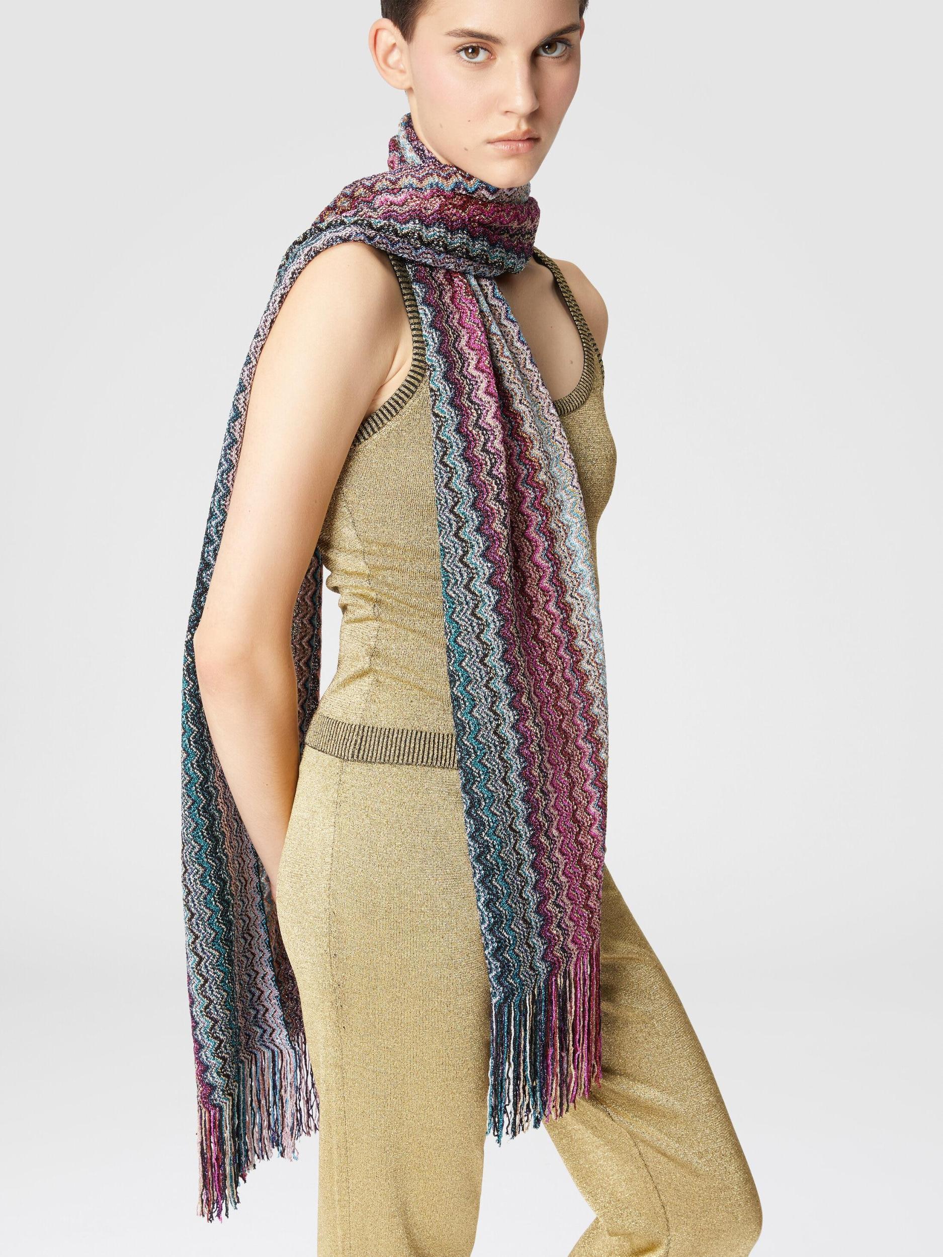 Viscose-blend scarf with fringes Product Image