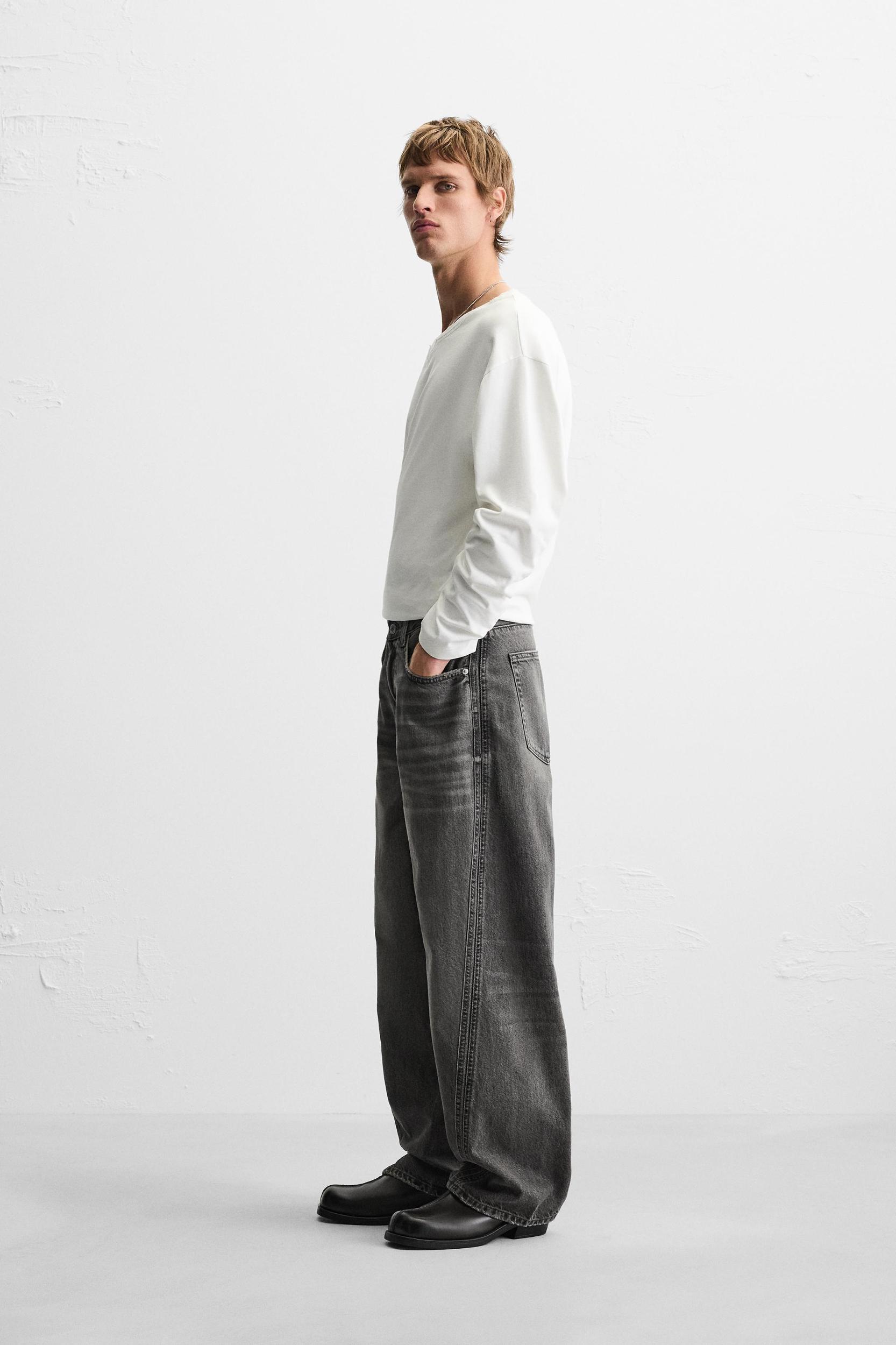 BAGGY FIT JEANS WITH SEAMS Product Image