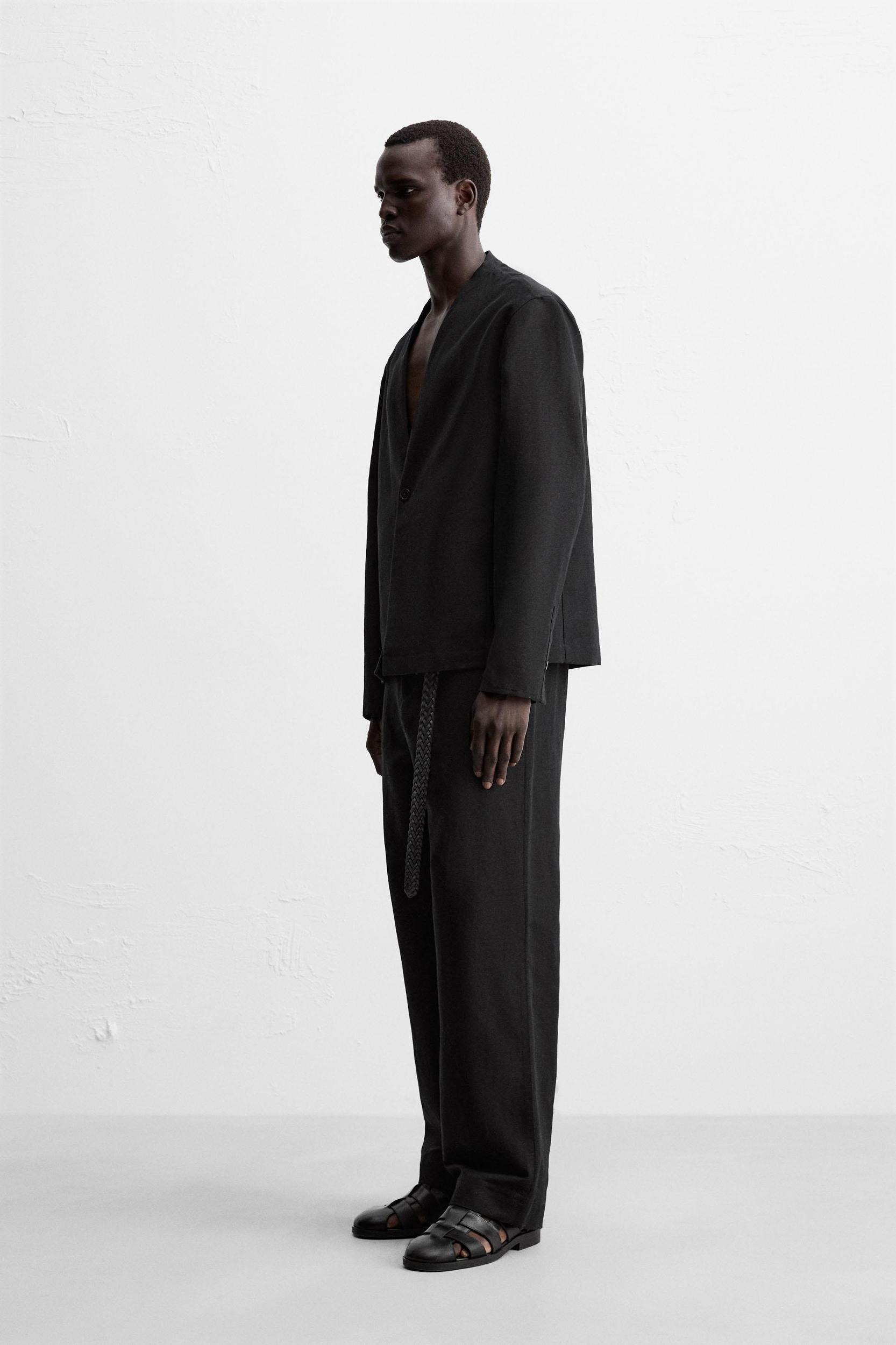 COTTON - LINEN SUIT PANTS Product Image