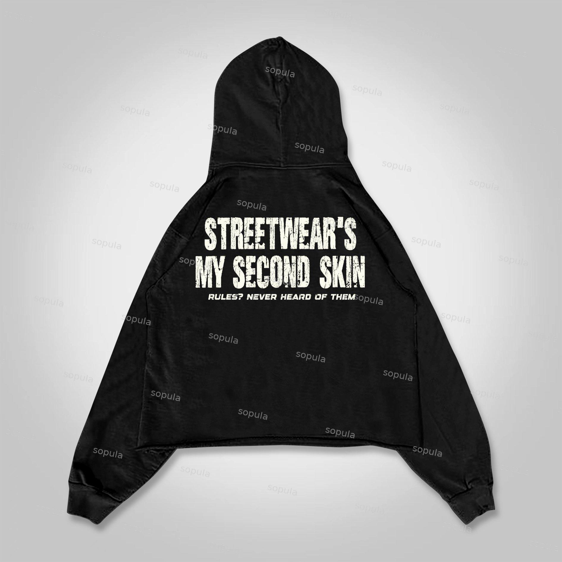 Sopula Vintage Street Doberman Graphic Cropped Hoodie Product Image