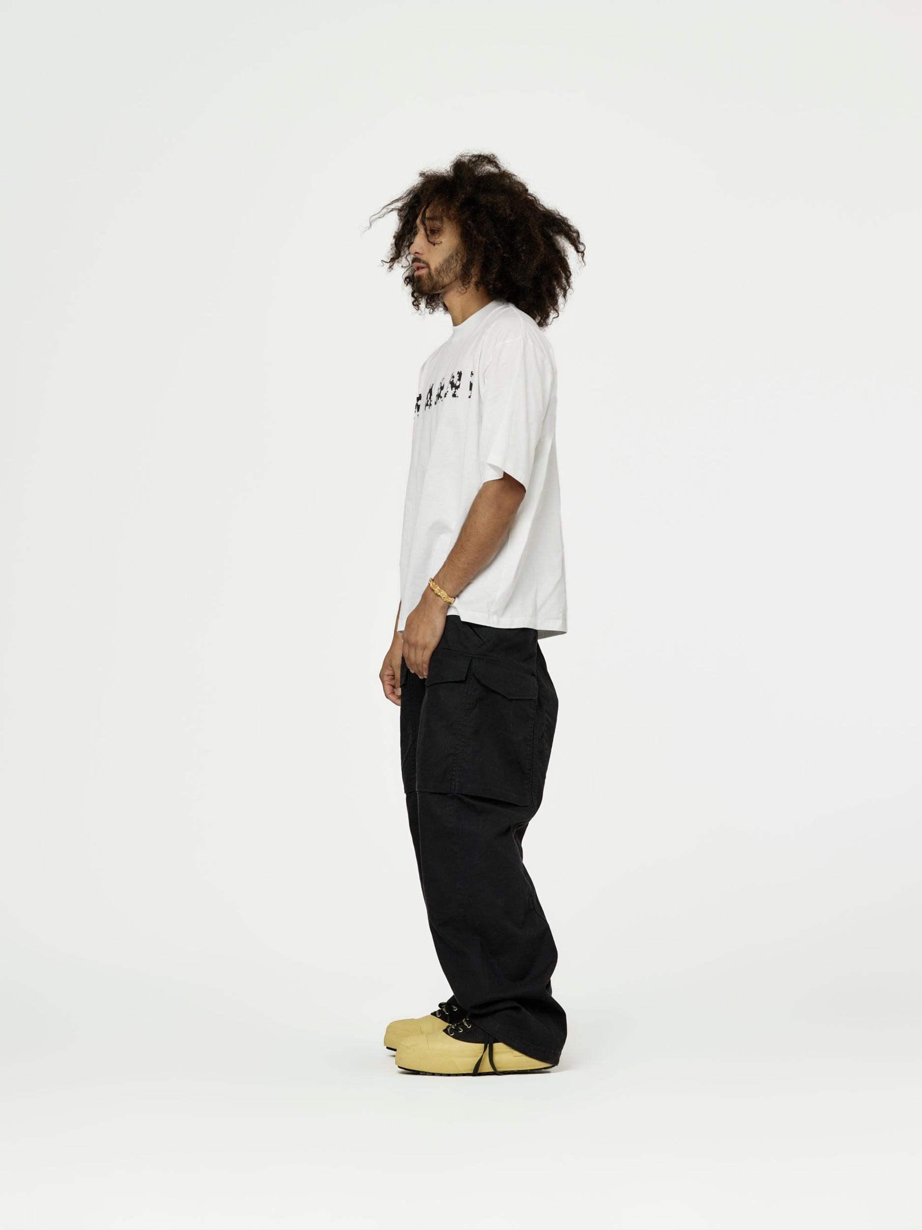 Marni Printed Pop Fields Logo T-Shirt (Lily White) Product Image
