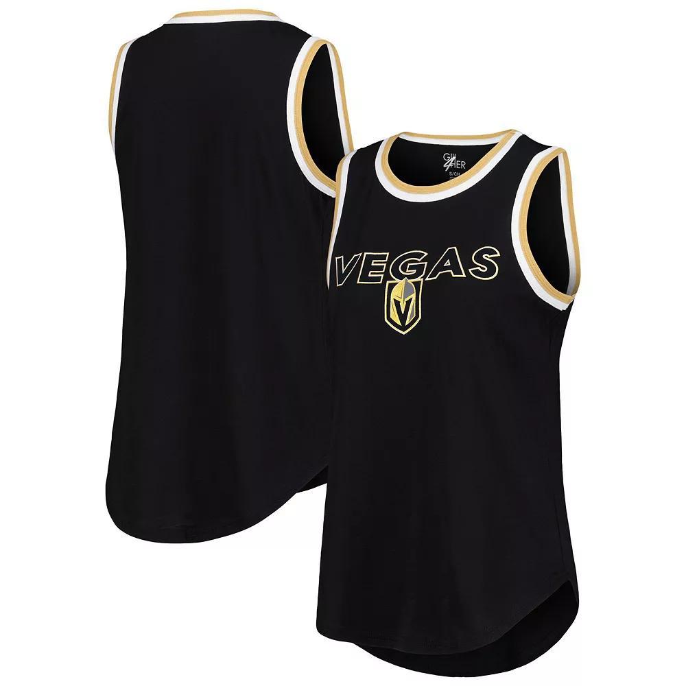 Women's G-III 4Her by Carl Banks Black Vegas Golden Knights Strategy Tank Top, Size: 2XL, Lvk Black Product Image