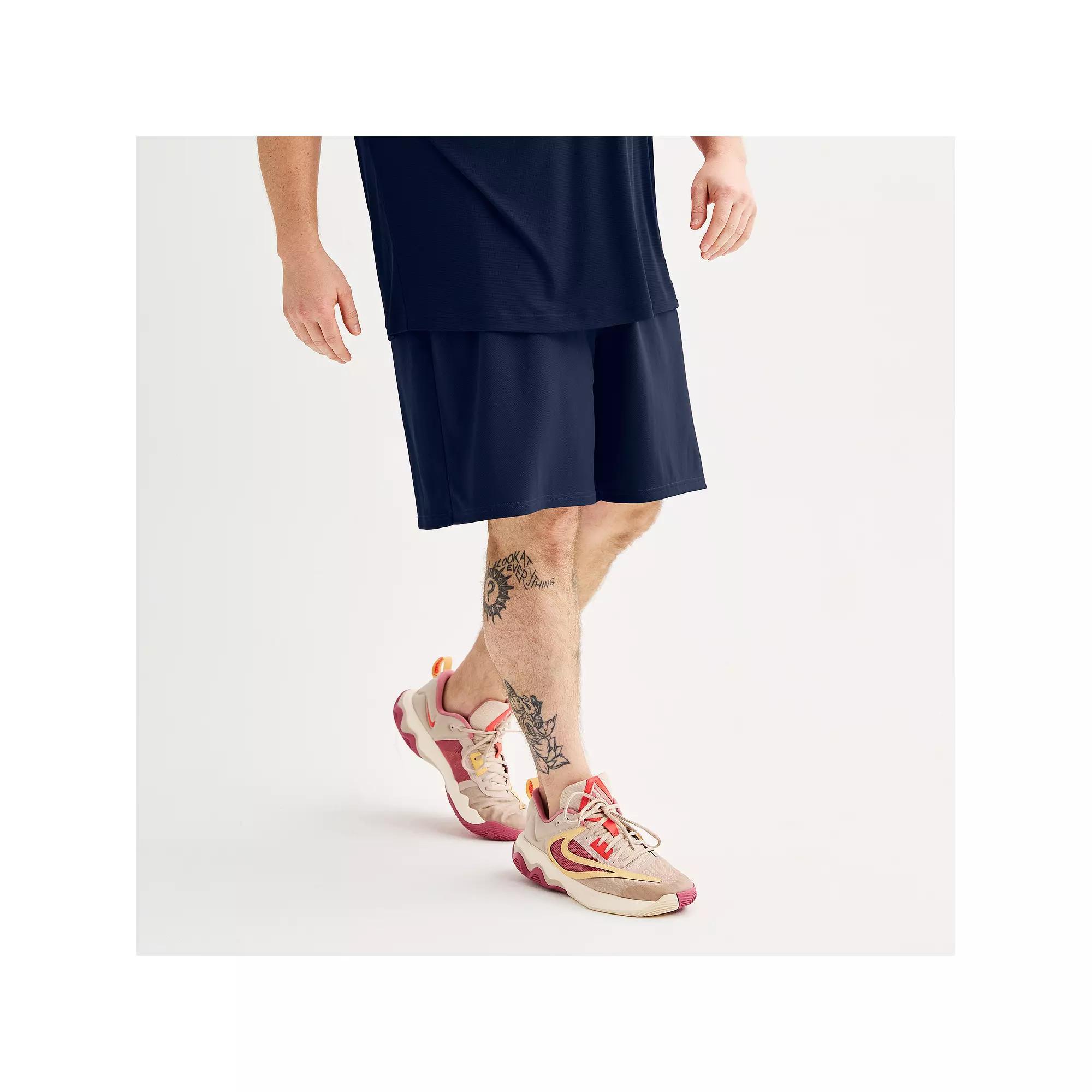Big & Tall Tek Gear® Mesh Shorts 9", Men's, Size: 3XL Tall, Mineral Black Product Image