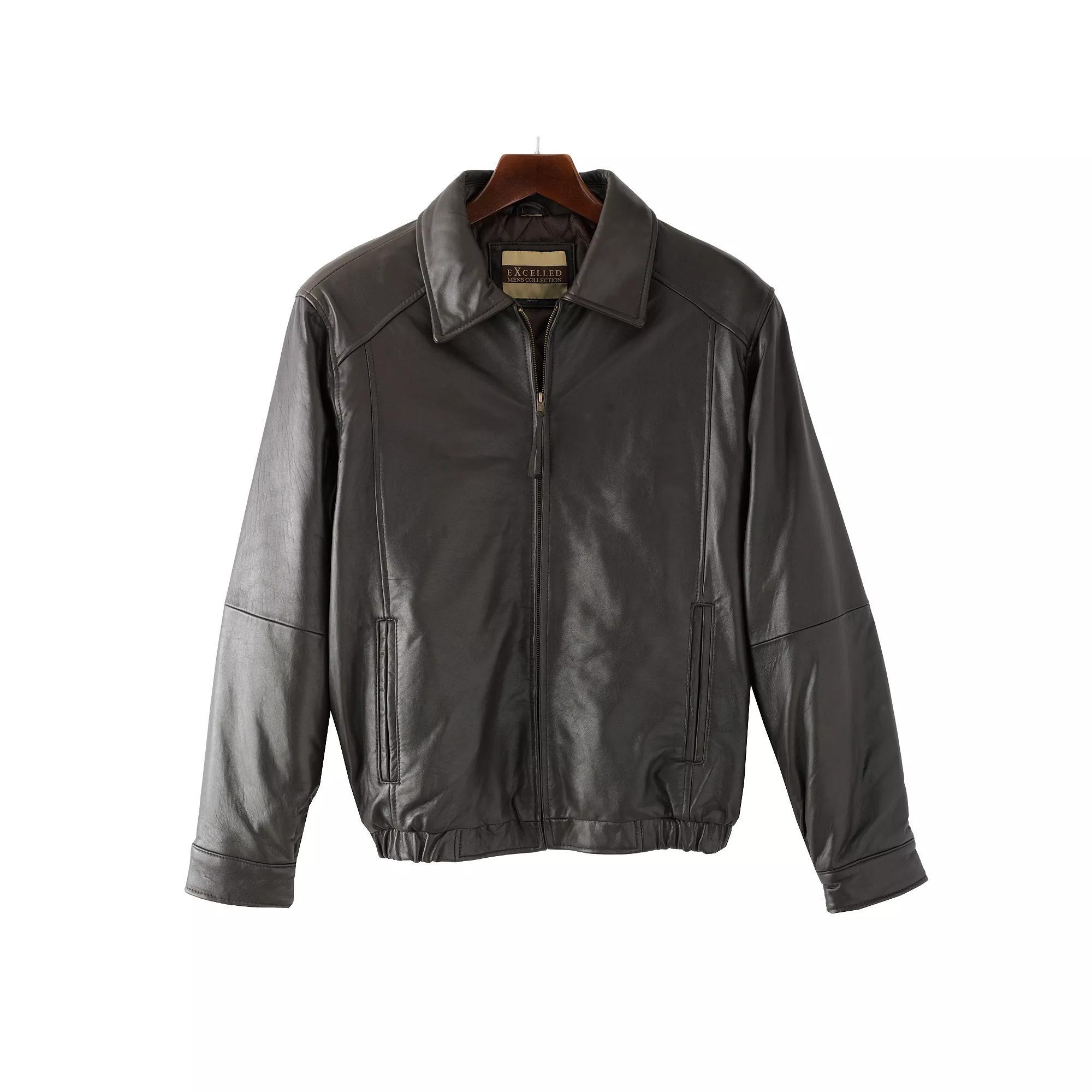 Big & Tall Excelled Leather Bomber Jacket, Men's, Size: XL Tall, Brown Product Image