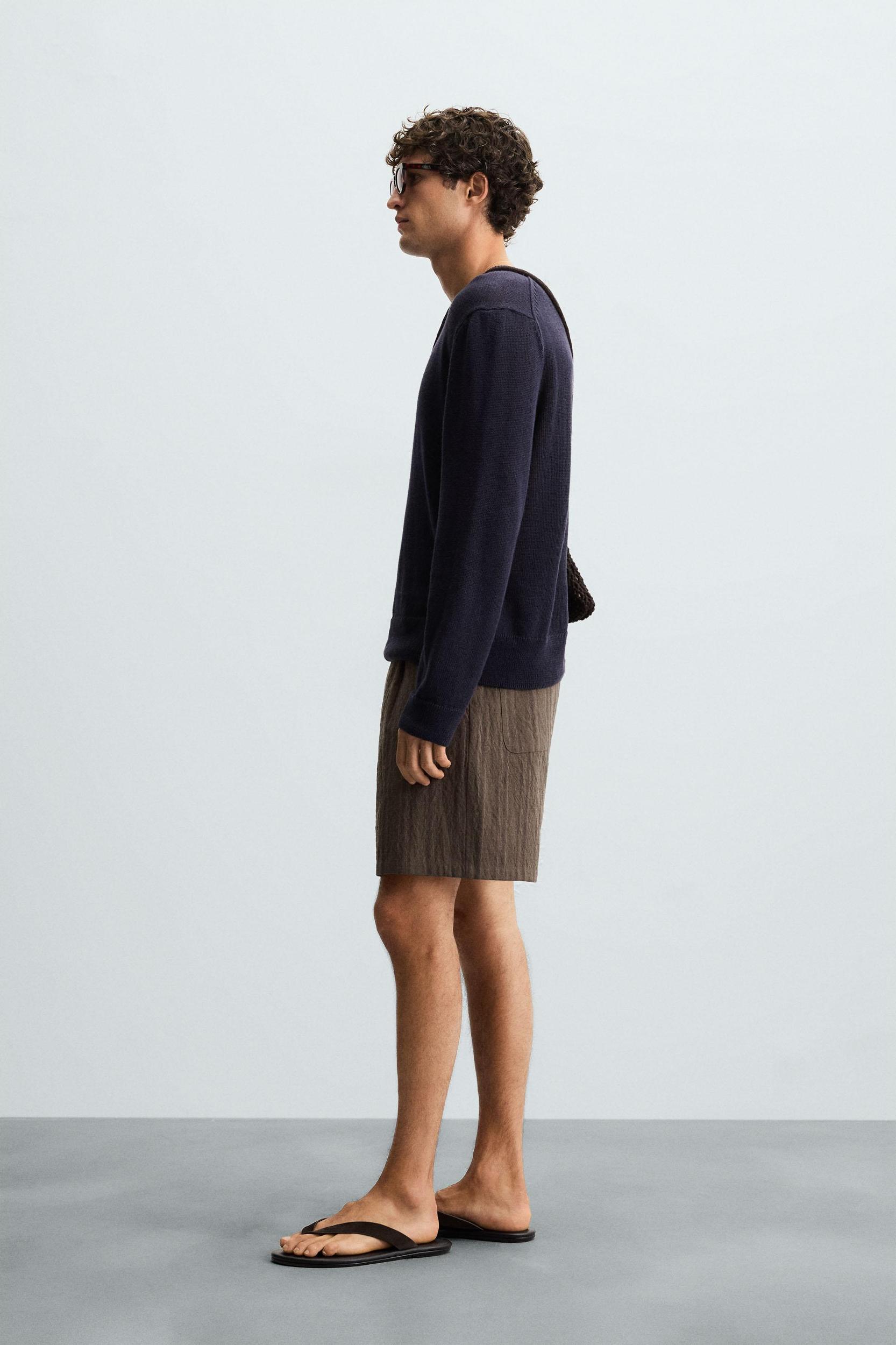 STRIPED REGULAR FIT SHORTS Product Image